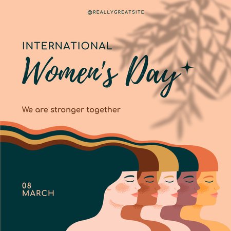 Diverse Women on International Women's Day Instagram Tasarım Şablonu
