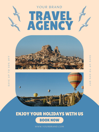 Güzel Yaylalara Seyahat Poster US Tasarım Şablonu