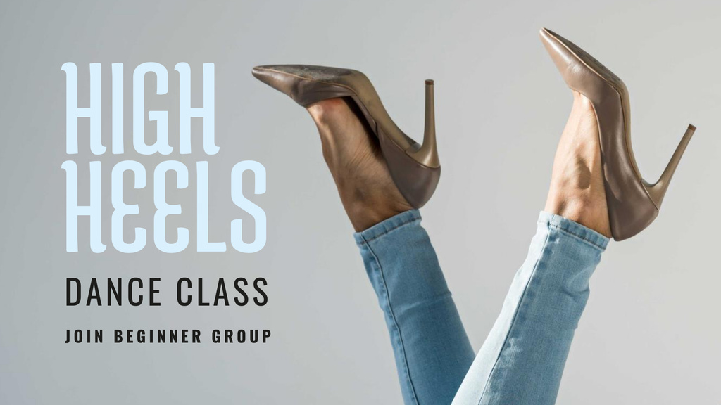 Fashion Sale Woman in Classical Heeled Shoes FB event cover tervezősablon