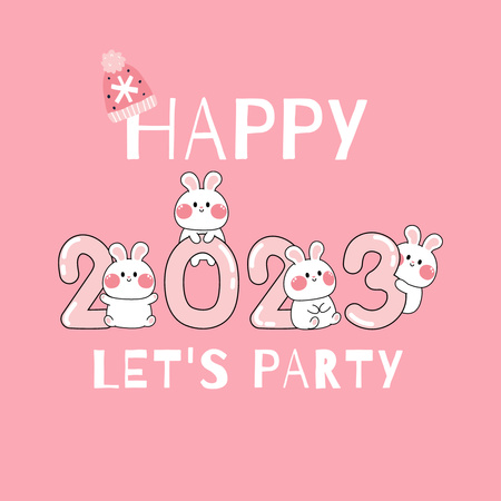 New Year Party Announcement Instagram Design Template