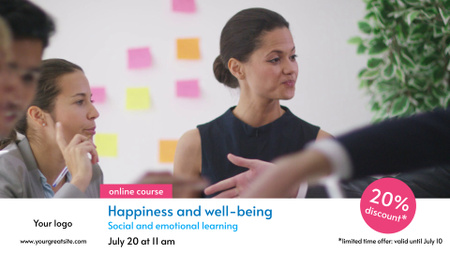 Ontwerpsjabloon van Full HD video van Happiness and Wellbeing Coaching