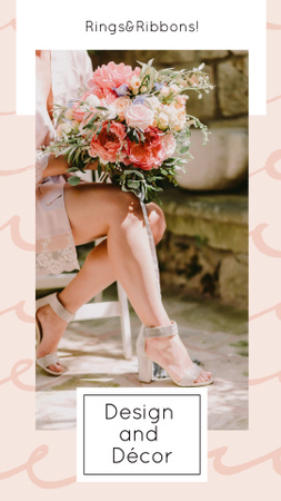 Wedding Celebration Announcement Instagram Story Modelo de Design