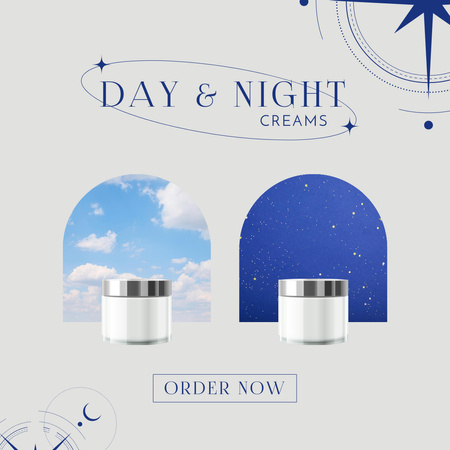 Day And Night Creams Instagram Design Template