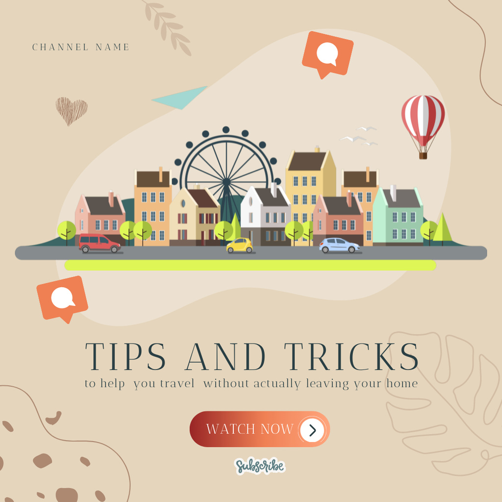 Tips for Traveling From Home with Tourists Instagram Tasarım Şablonu