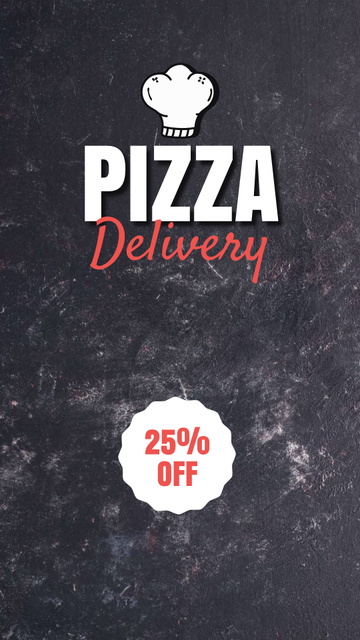 Designvorlage Hot And Cut Into Slices Pizza Delivery Service Offer für TikTok Video
