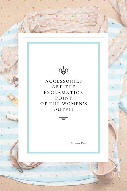 Citation about women's Accessories Pinterest Design Template