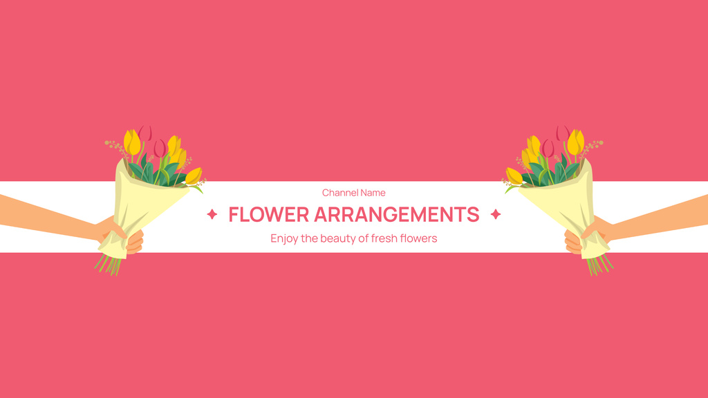 Ontwerpsjabloon van Youtube van Beauty of Flower Arrangements in Fresh Bouquets