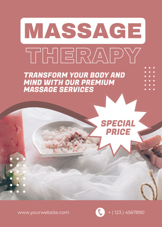 Special Offer for Massage Therapy Flayer Design Template