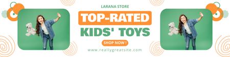 Platilla de diseño Top-Rated Kids' Toys Twitter