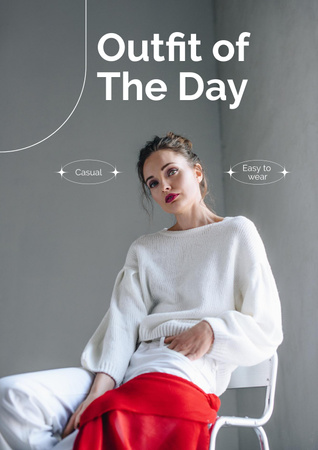 Modèle de visuel Poster - Outfit of the day - Poster