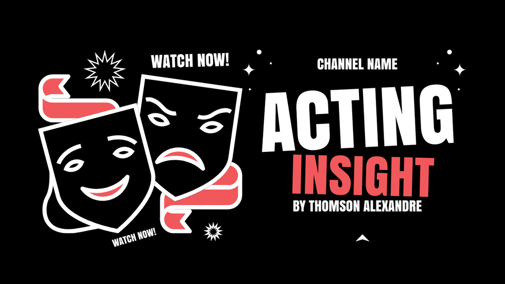 Plantilla de diseño de Acting Insights from Experienced Actor Youtube Thumbnail 