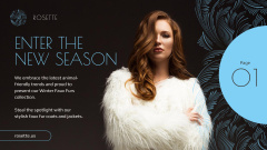 Fashion Ad with Woman in Faux Fur Coat