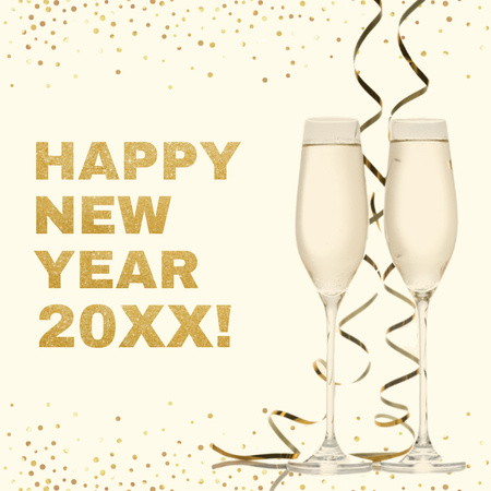 Platilla de diseño Shining Confetti And Traditional New Year Congrats Animated Post