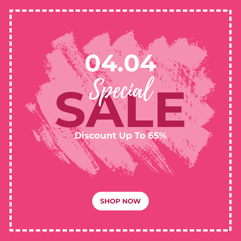 Platilla de diseño Special Sale Offer on Pink Instagram