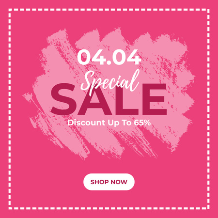 Ontwerpsjabloon van Instagram van Special Sale Offer on Pink