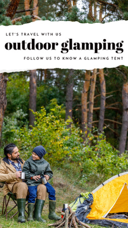 Outdoor Glamping for Family Instagram Story Design Template