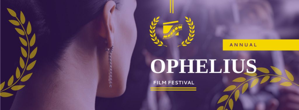 Film Festival Announcement with Actress Facebook cover Design Template