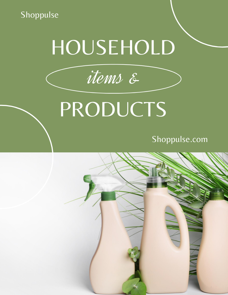 Household Products Offer Poster 8.5x11in Tasarım Şablonu