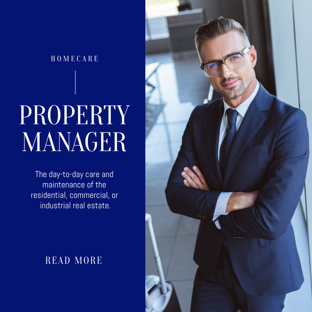 Real Estate Property Manager Instagram Šablona návrhu