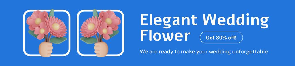 Ontwerpsjabloon van Ebay Store Billboard van Elegant Wedding Flowers at Reduced Prices