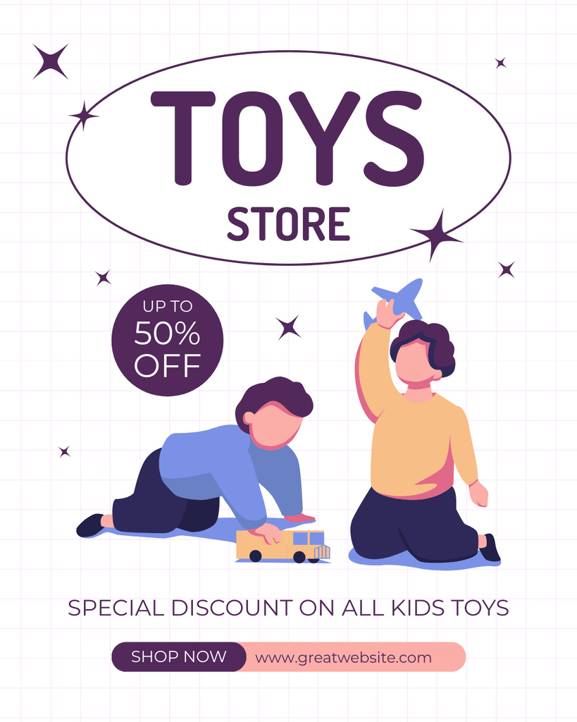 Special Discount on All Children's Toys Instagram Post Vertical – шаблон для дизайна