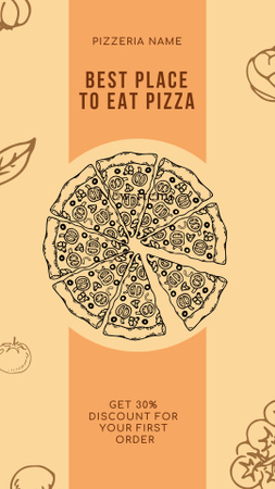 Best Place for Eat Pizza  Instagram Story Design Template