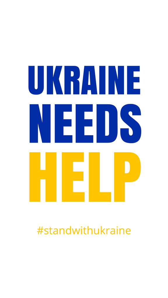 Ukraine Needs Help Instagram Story Modelo de Design