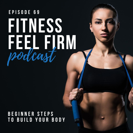 Podcast about Fitness Podcast Cover Modelo de Design