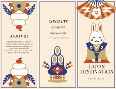 Tour to Japan with Simple Traditional Illustration