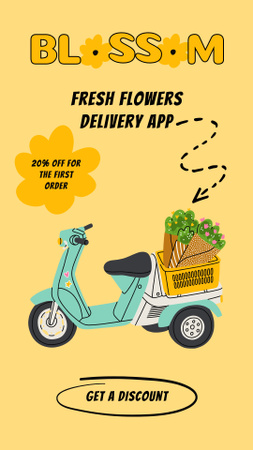 The Fast Flowers Delivery App Instagram Story Design Template
