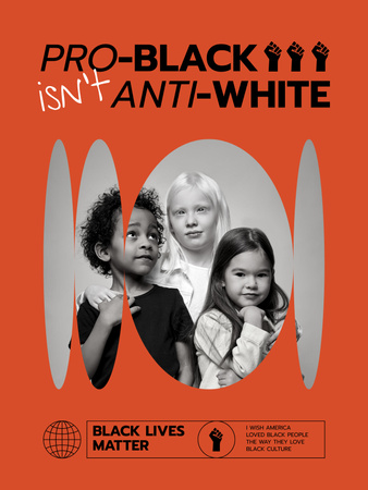 Szablon projektu Protest against Racism of Children Poster US
