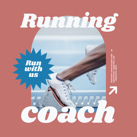 Running Coach Ad Instagram Design Template