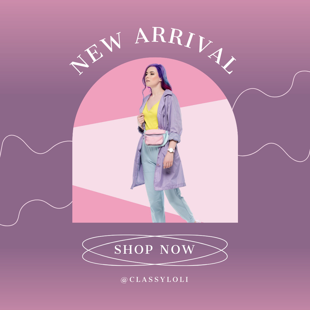 Plantilla de diseño de Woman Clothes New Arrival Instagram 