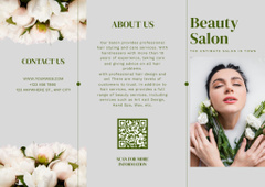 Beauty Salon Af with Woman in Milk Bath with Fresh Eustoma Flowers