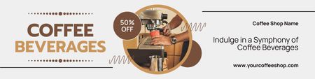 Discounted Options for Flavorful Coffee Beverages Twitter Design Template