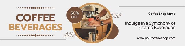 Platilla de diseño Discounted Options for Flavorful Coffee Beverages Twitter