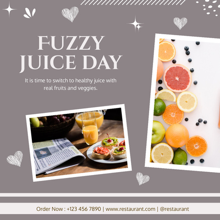 Fresh Fruit Juice Offer Instagram Design Template