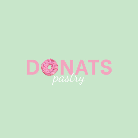 Template di design Bakery Ad with Yummy Donut Logo