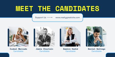 Representation of Candidates in Elections Twitter Design Template