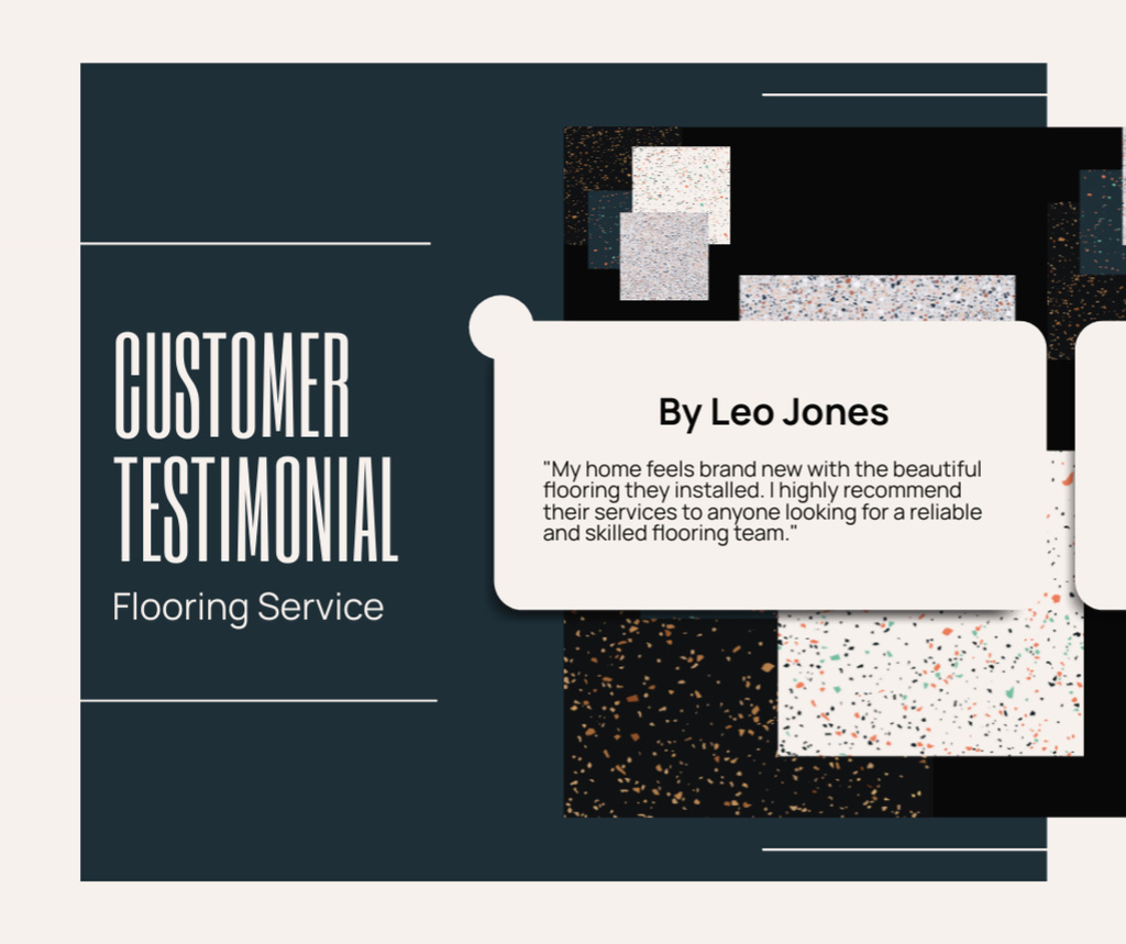 Customer Testimonial on Flooring Service Facebook – шаблон для дизайну