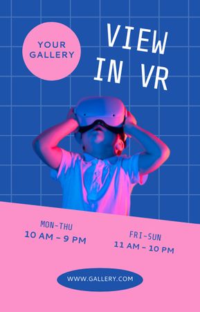 Designvorlage Kid in Virtual Reality Glasses für IGTV Cover