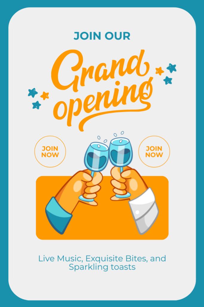 Template di design Toasting And Best Grand Opening Event Tumblr