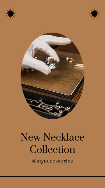 Plantilla de diseño de New Necklace Collection Ad  Instagram Story 