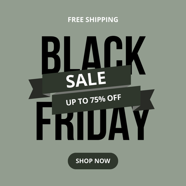 Black Friday Sale Announcement in Grey