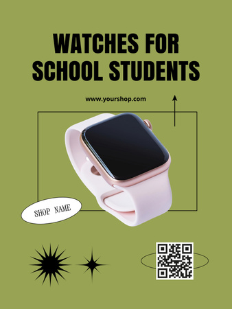 Template di design Watches for Students Offer Poster US