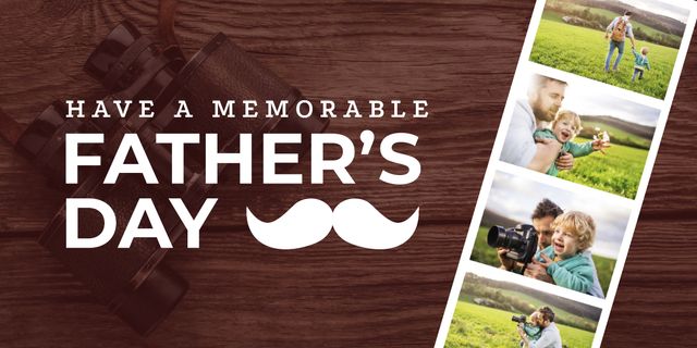 Father's Day Photo Collage Image Design Template