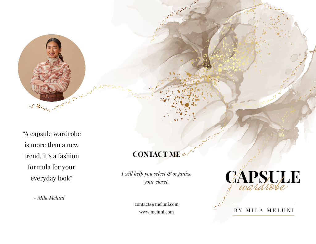 Capsule Wardrobe by Professional Stylist Brochure 8.5x11in Modelo de Design