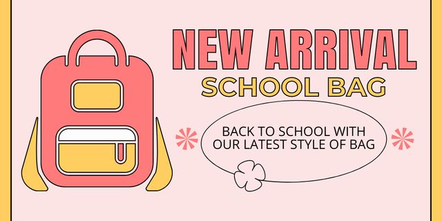 New Arrival Modern Design School Backpacks Twitter tervezősablon