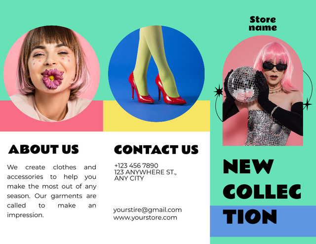 New Collection Sale Announcement for Women Brochure 8.5x11in Modelo de Design