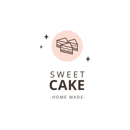 Ontwerpsjabloon van Logo van Bakery Ad with Yummy Cake